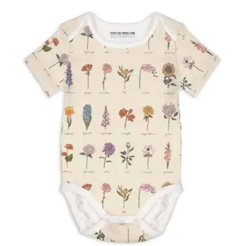 Sleep-No-More Once & Floral Short Sleeve Bodysuit