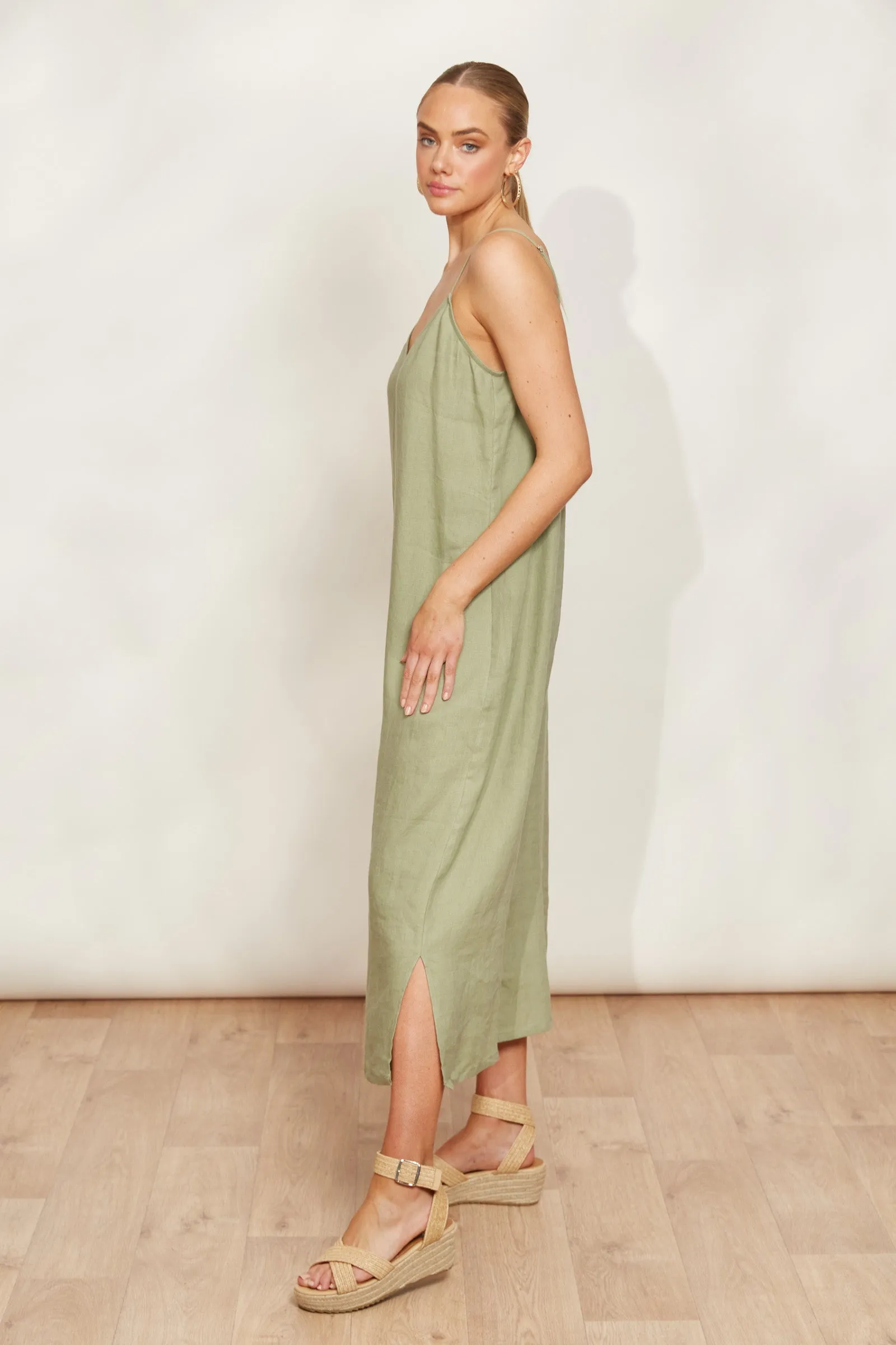 Sojourn Tank Maxi Dress, Aloe
