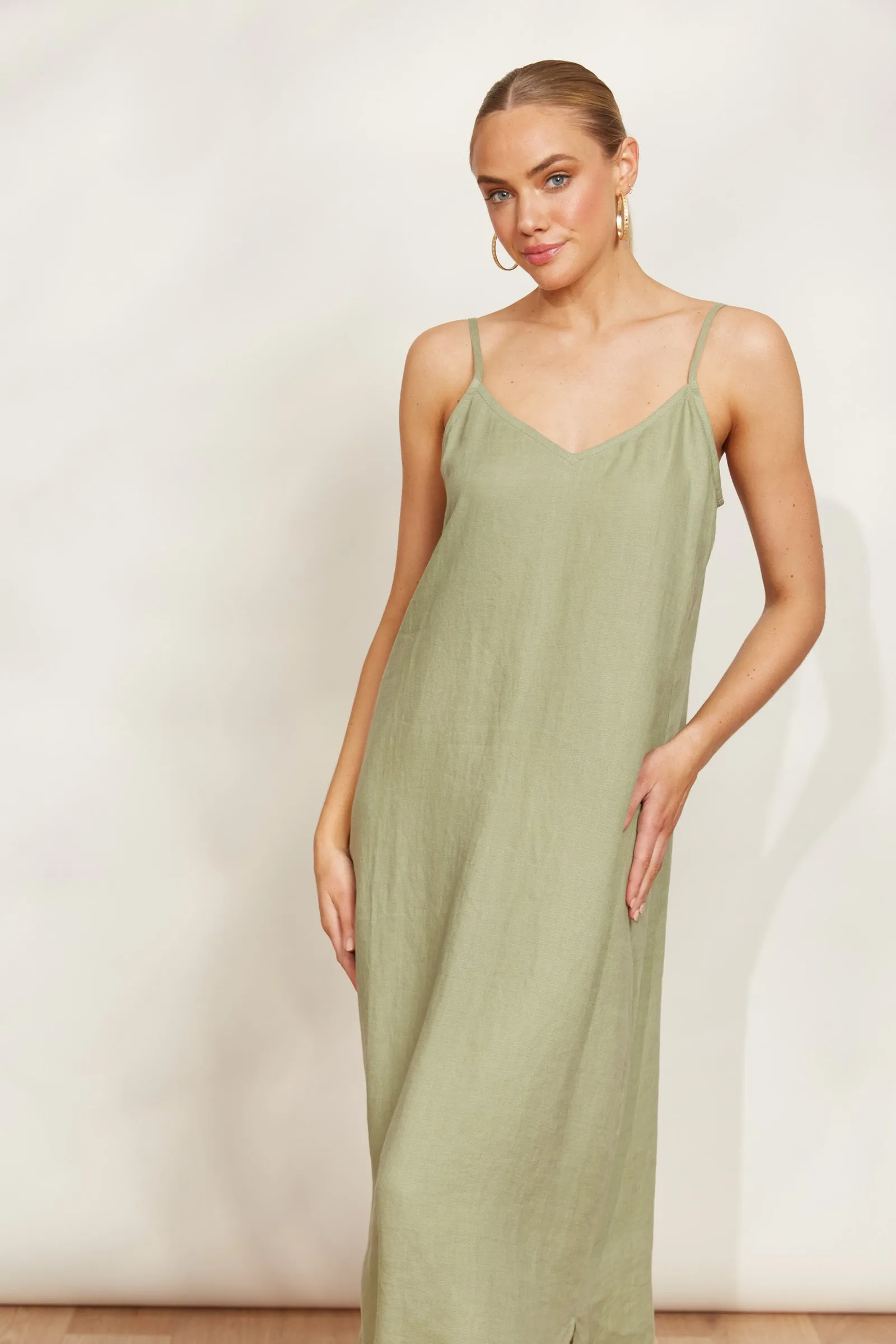 Sojourn Tank Maxi Dress, Aloe
