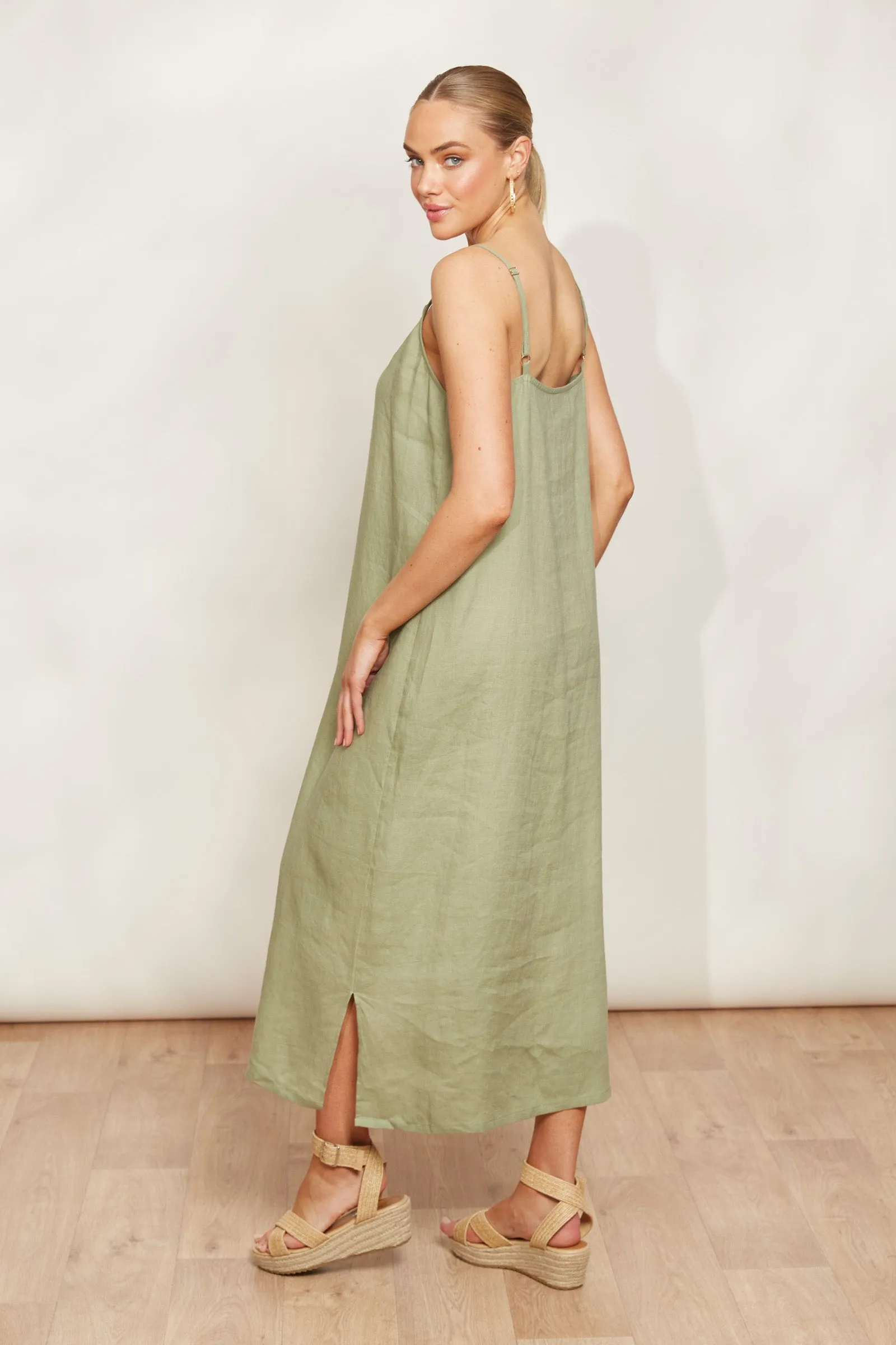 Sojourn Tank Maxi Dress, Aloe