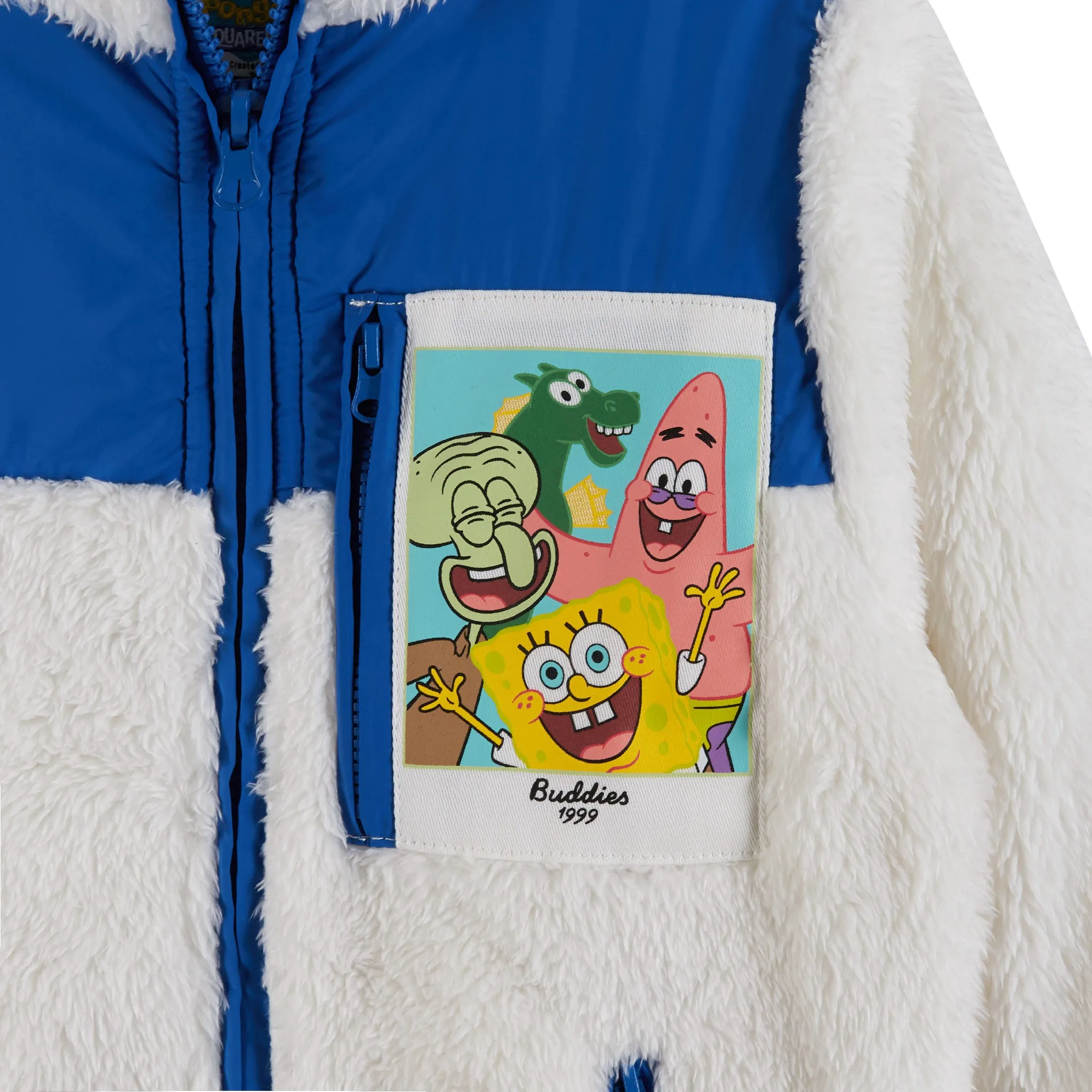 SpongeBob SquarePants™ x Andy & Evan® | Kids (2-7) Bikini Bottom Buddies Sherpa Jacket with Printed Patch Pocket