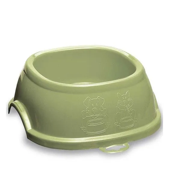 Stefanplast Break 5 Square Bowl (Green) For Cats & Dogs