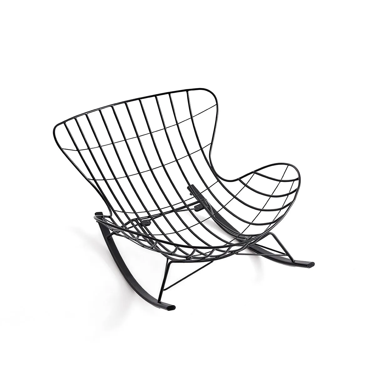 Suede Leather Reclining Lazy Rocking Chair
