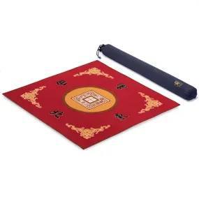 Table Cover for Mahjong, Poker, Card Games, Board Games, Tile Games, and Dominoes - Red, 31.1"