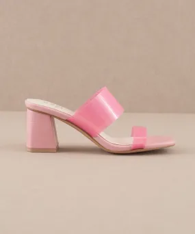 The Bagan | Pink Transparent Sandal Heel