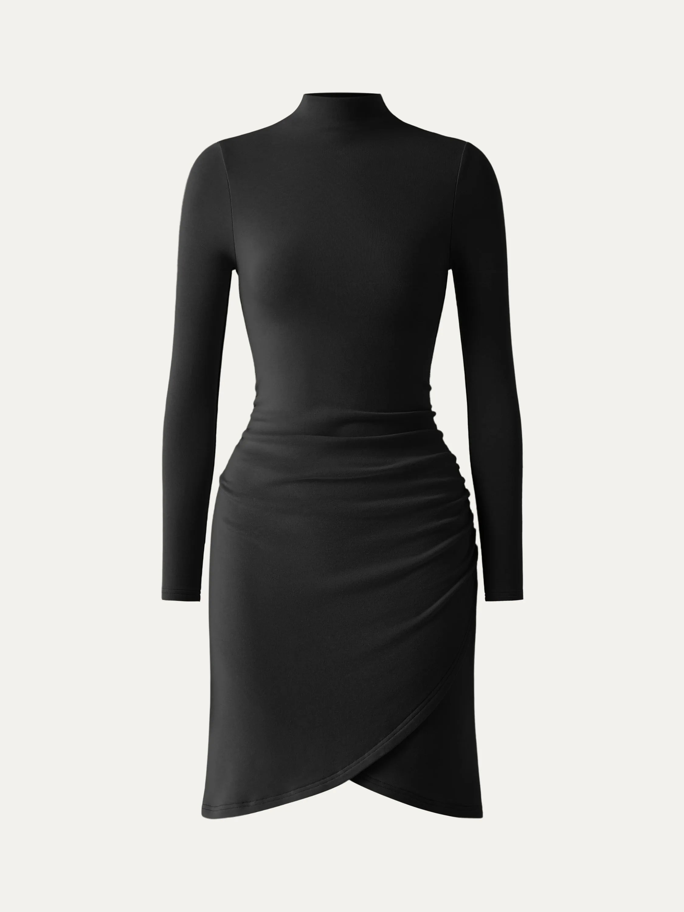 Thermal Wrap Mini Dress