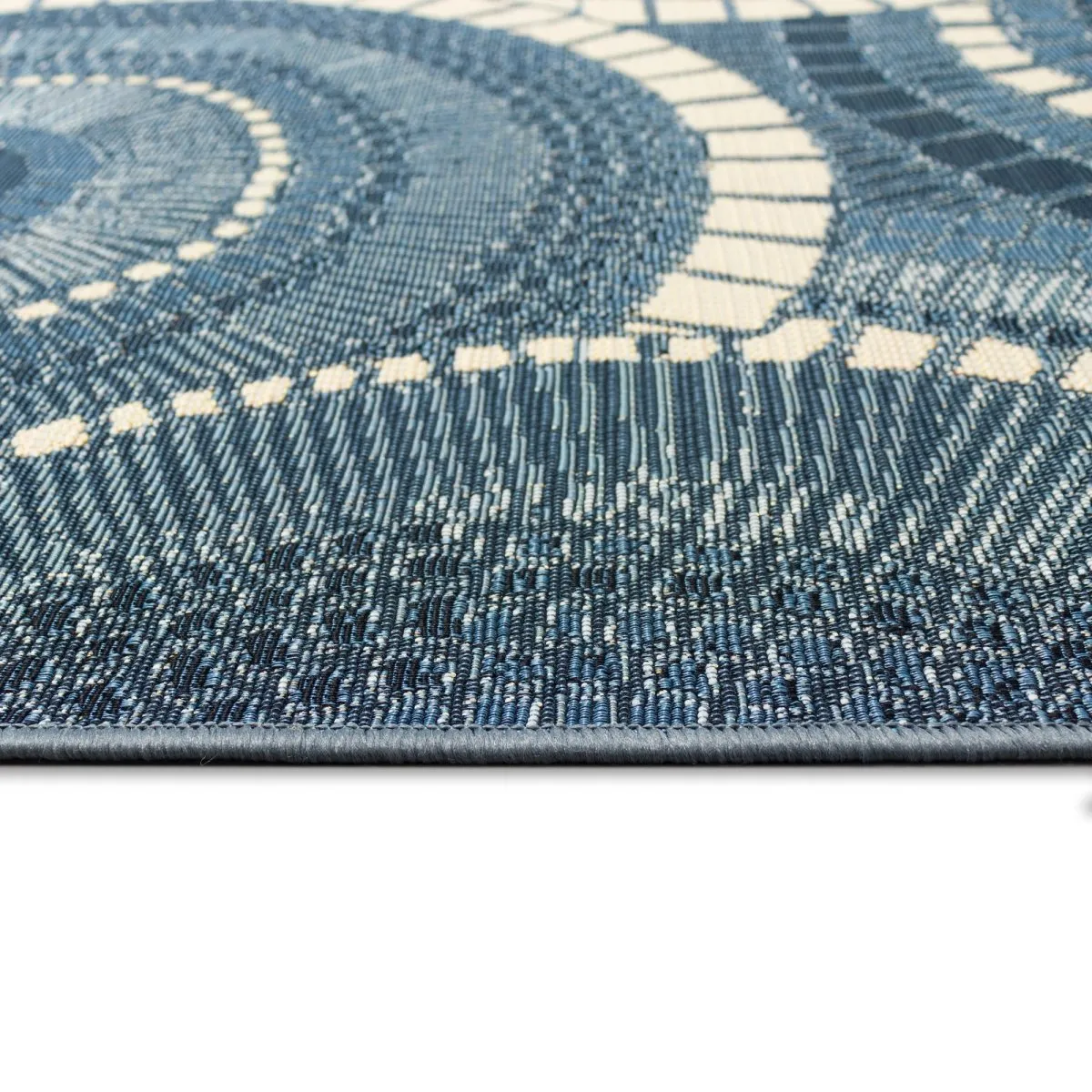 Trans-Ocean ESENCIA Indoor/Outdoor Power Loomed Latex Back Non Slip Mat  - Delft