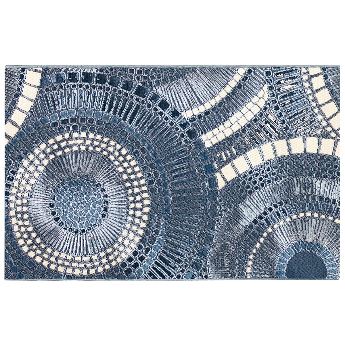 Trans-Ocean ESENCIA Indoor/Outdoor Power Loomed Latex Back Non Slip Mat  - Delft