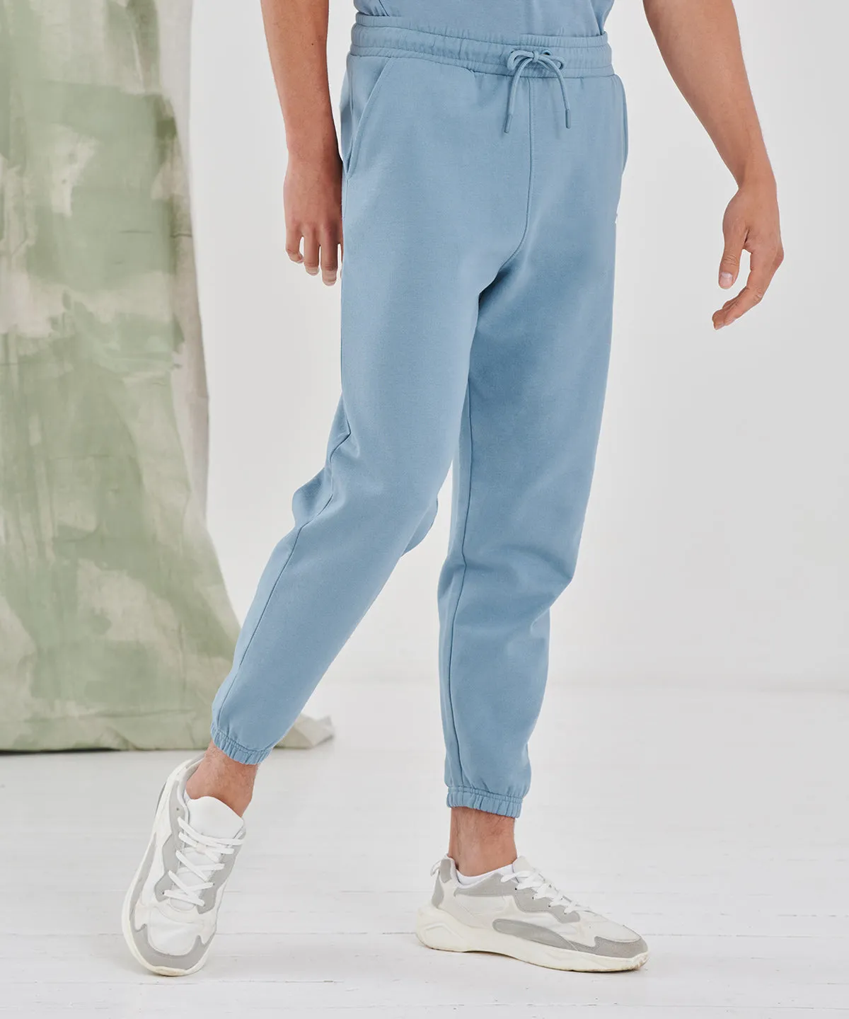 Unisex sustainable fashion cuffed joggers | Heather Grey