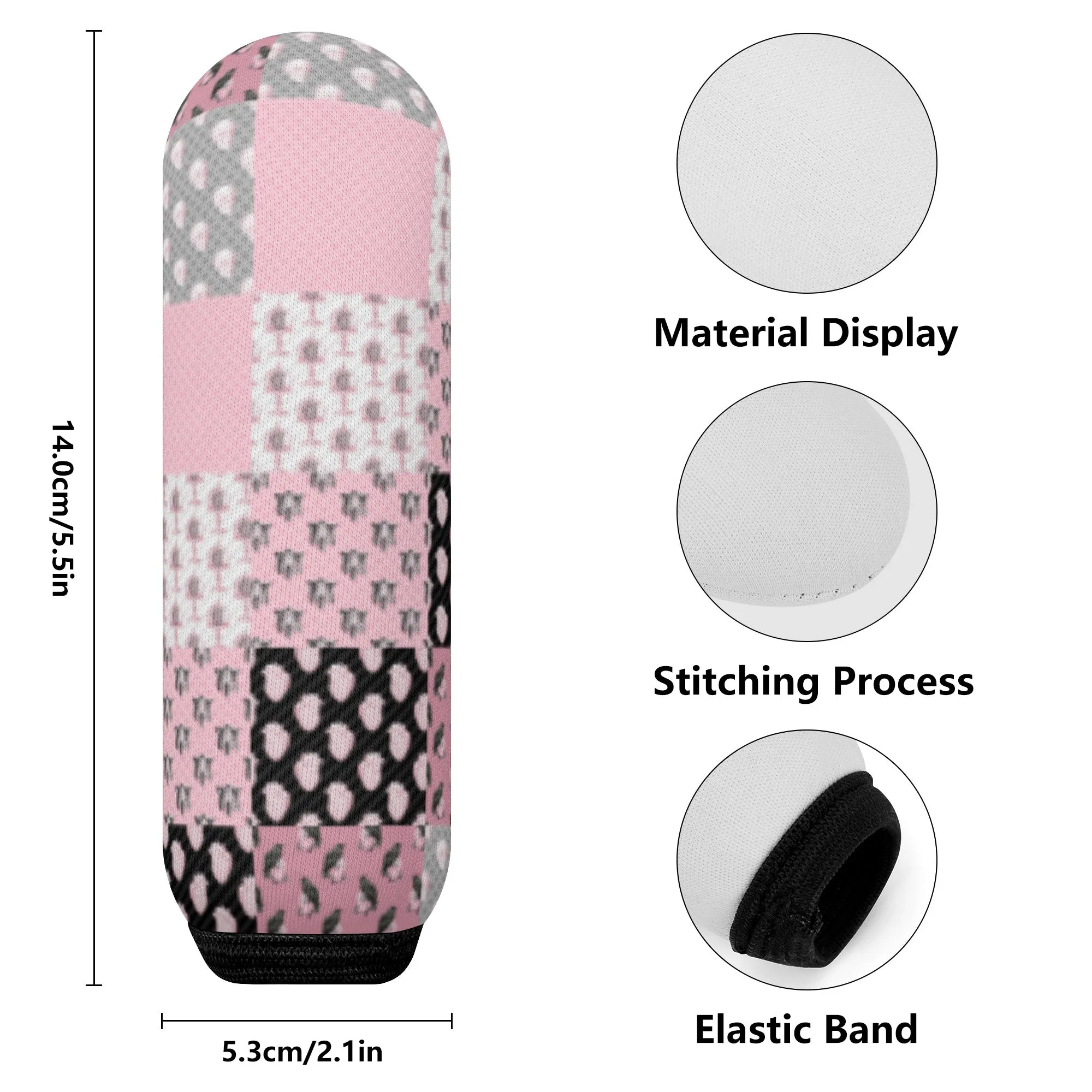 Universal Handbrake Cover for Cars | Hand Brake Protector | Vehicle Handbrake Sleeve - Pastel Goth Checkered