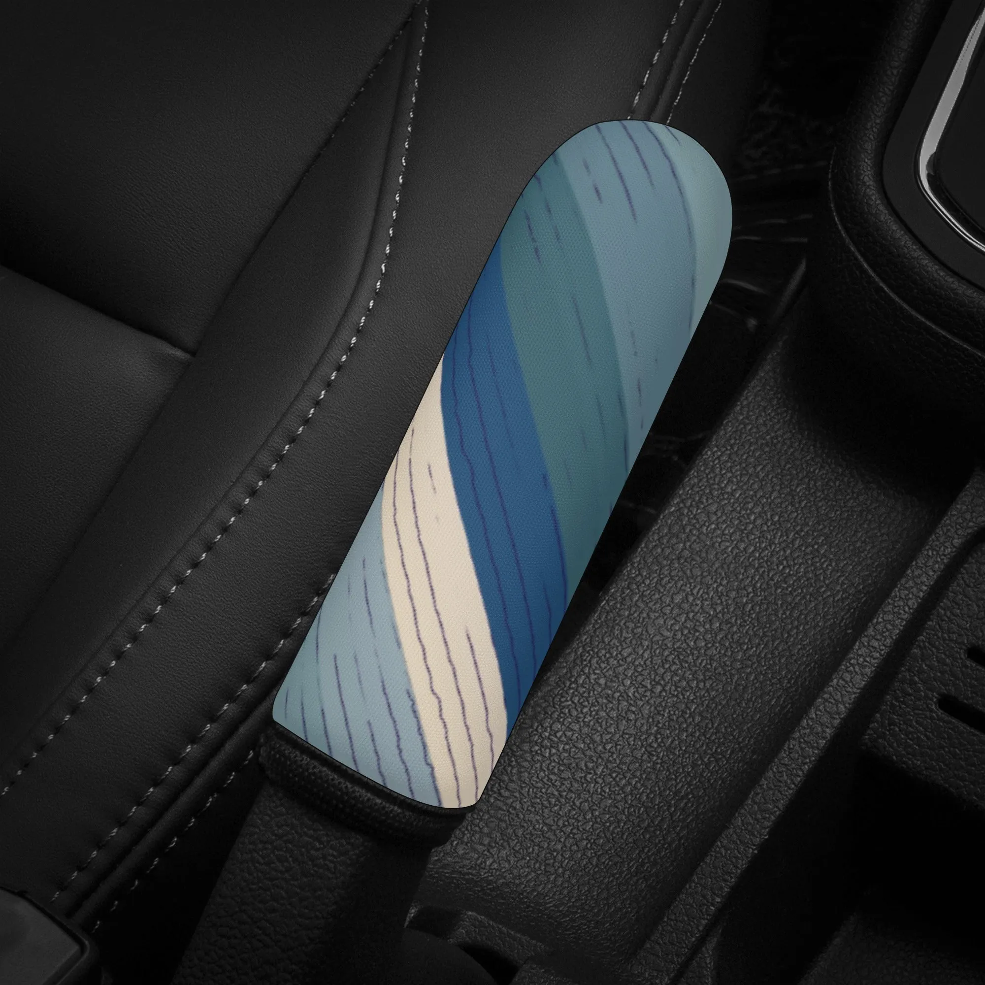 Universal Handbrake Cover for Cars | Hand Brake Protector | Vehicle Handbrake Sleeve - Retro Blue Sunset