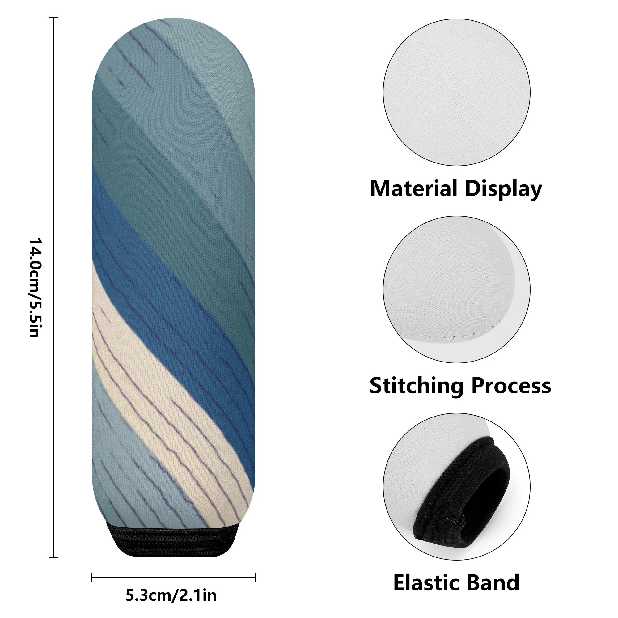 Universal Handbrake Cover for Cars | Hand Brake Protector | Vehicle Handbrake Sleeve - Retro Blue Sunset