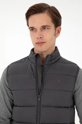 USPA Men Jacket Vest Quilted S/L Anthracite VR06 USPJK152 US POLO ASSN.