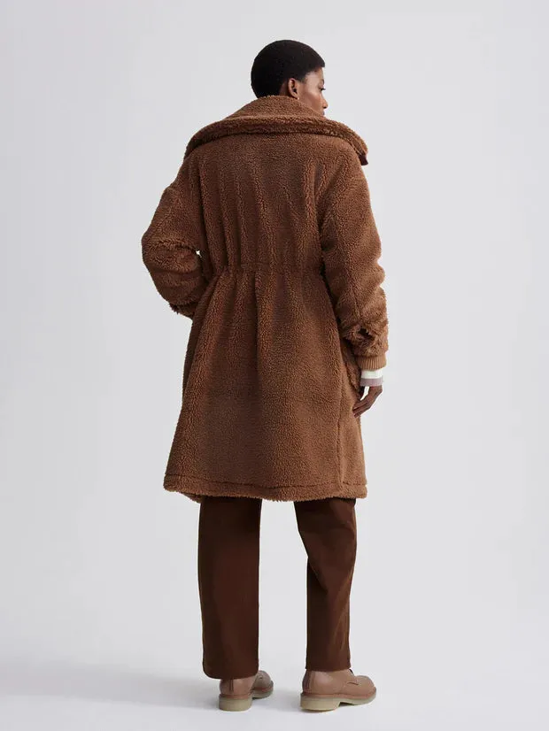 Varley Logan Sherpa Coat, Pecan Pie