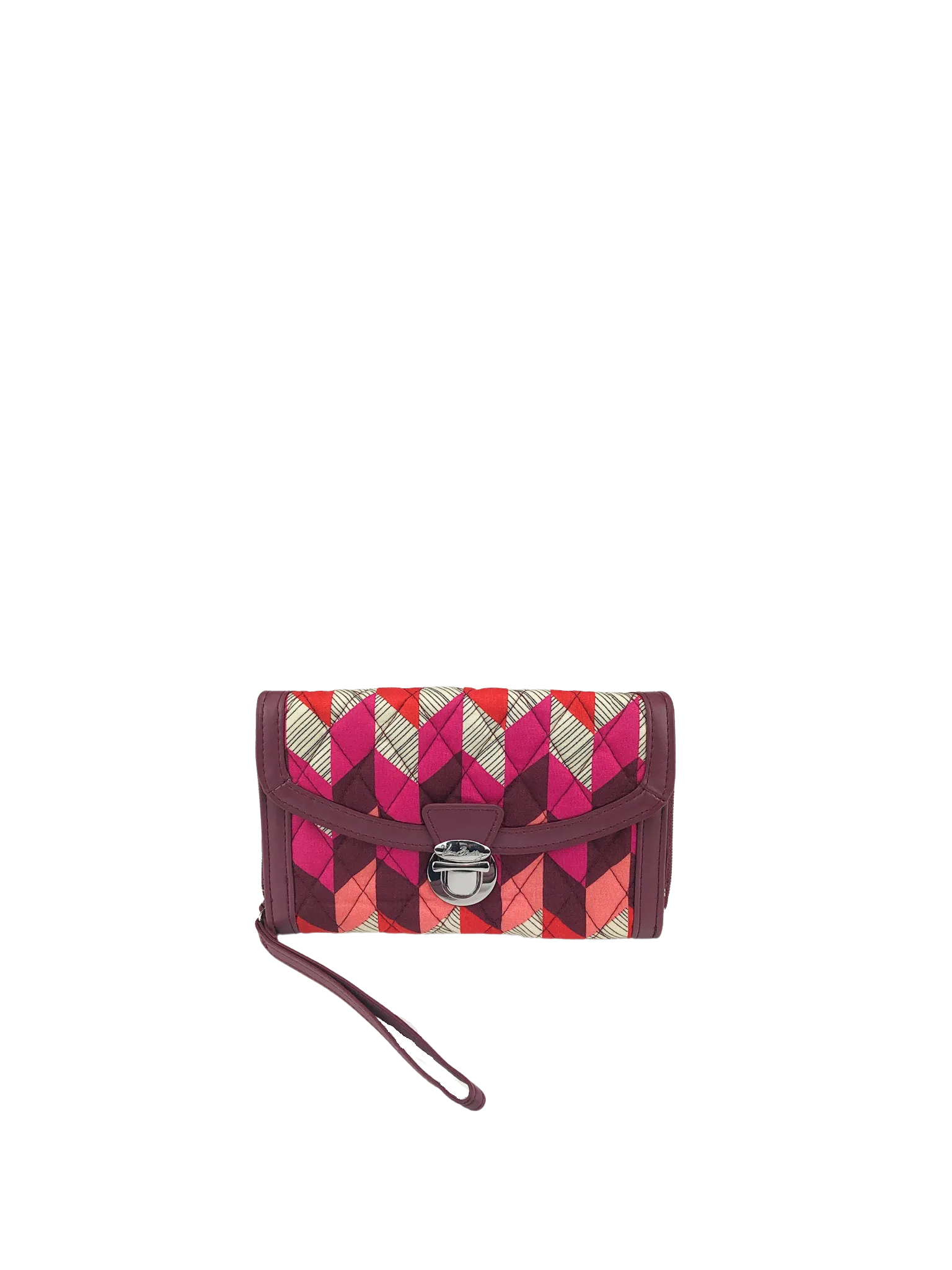 Vera Bradley, Women's Ultimate Wristlet, Bohemian Chevron, New with Tags, Wine/Multi