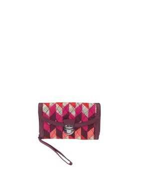 Vera Bradley, Women's Ultimate Wristlet, Bohemian Chevron, New with Tags, Wine/Multi