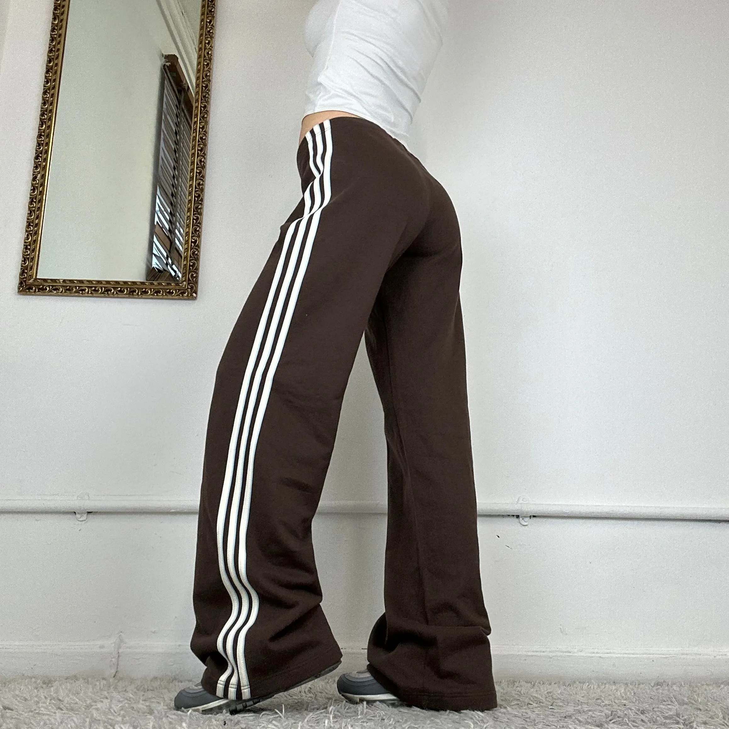 vintage brown baggy adidas joggers