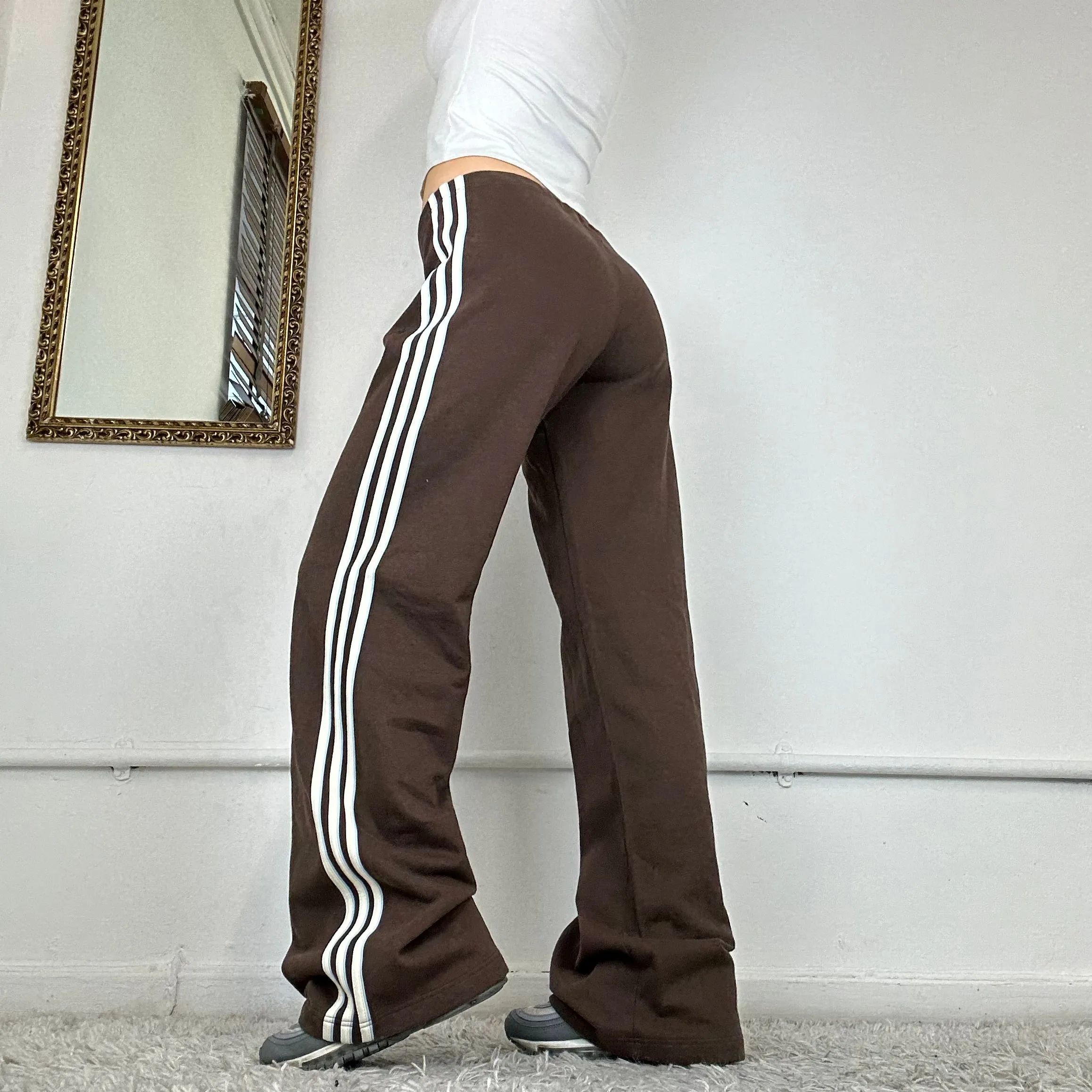 vintage brown baggy adidas joggers