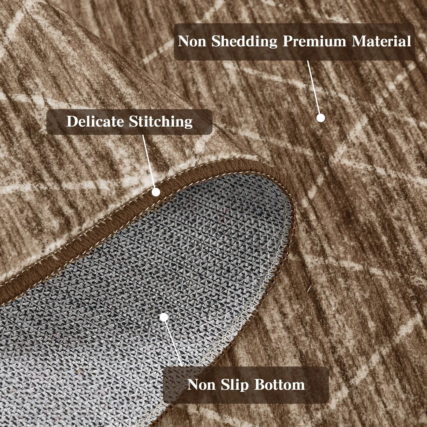 Washable Boho Area Rug for Living Room, Non Slip Neutral Farmhouse Entryway Rug Indoor, Easy Cleaning, Non Shedding, Kitchen Floor Mat Carpet Runner Rugs for Hallway Living Room Bedroom Kitchen Laundry Holiday Decor,Grey Brown Blue