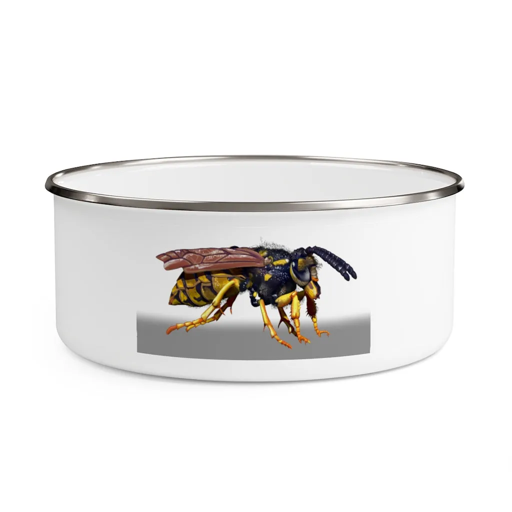 Wasp Enamel Bowl