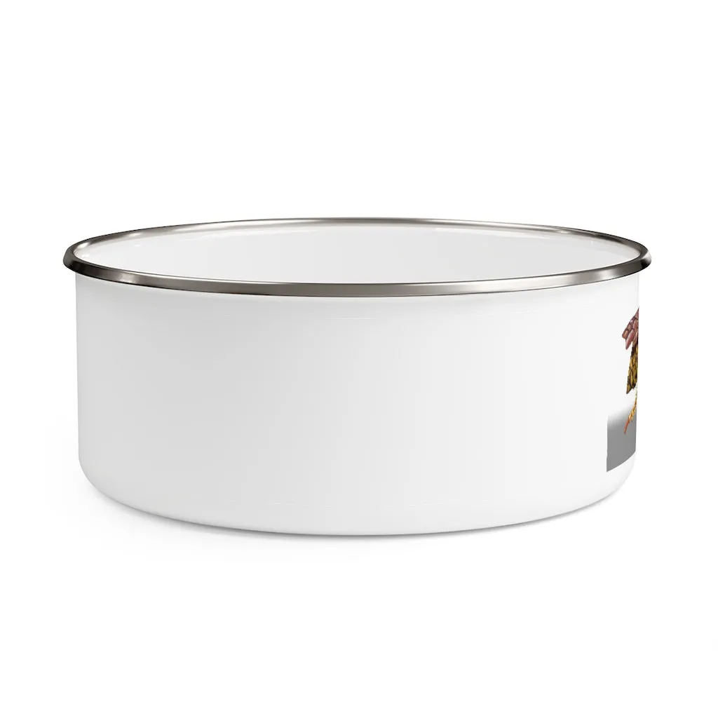 Wasp Enamel Bowl