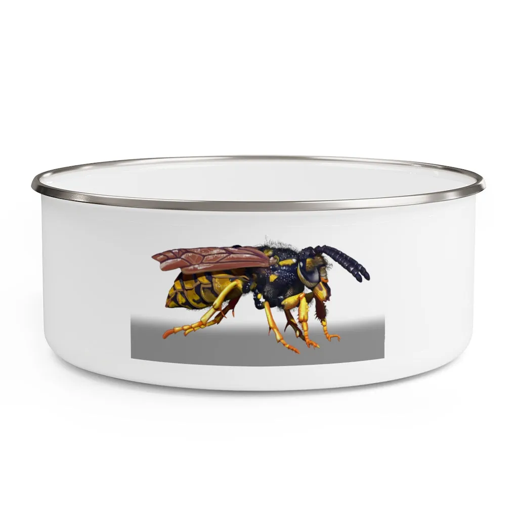 Wasp Enamel Bowl