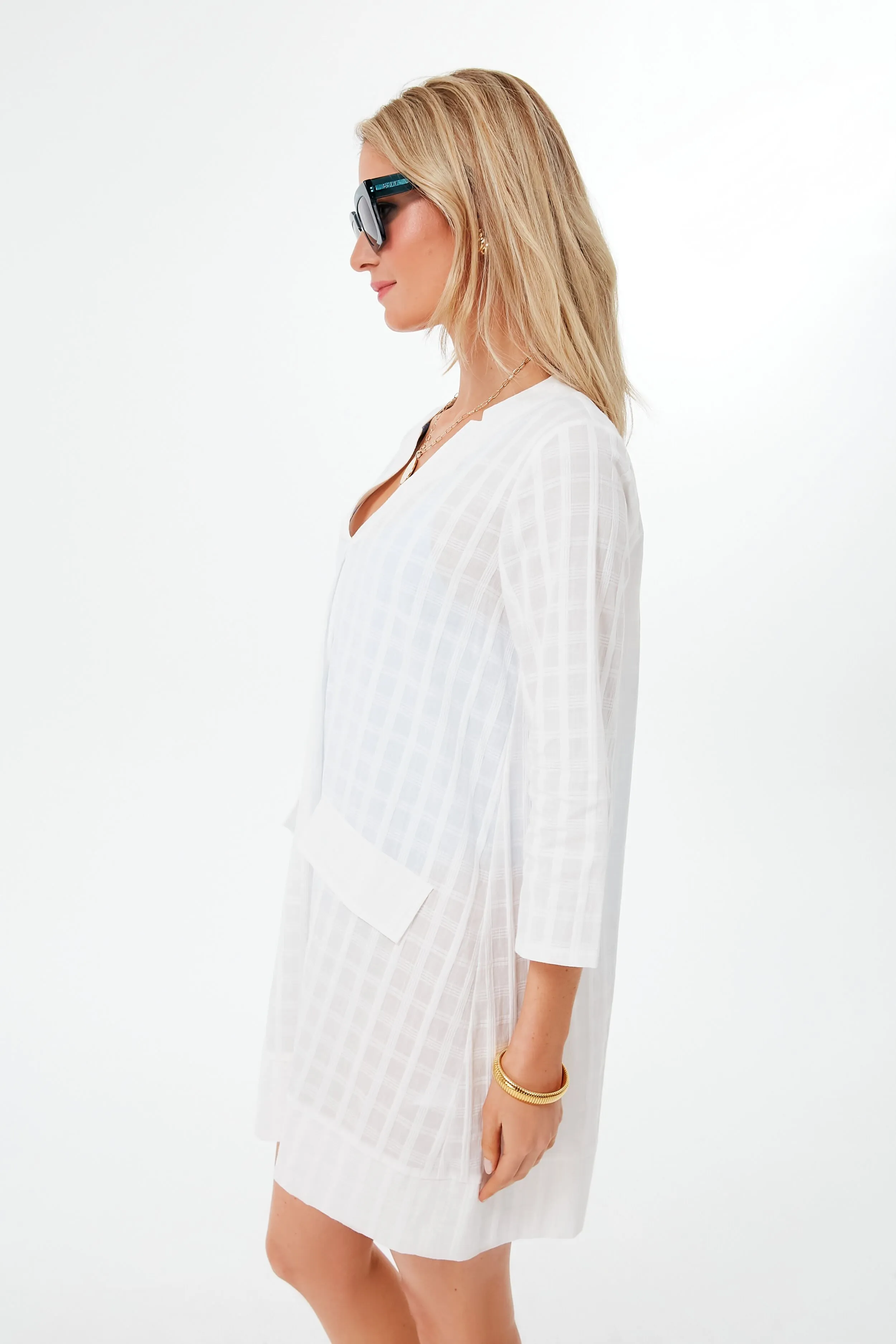 White Mini Carolina Caftan
