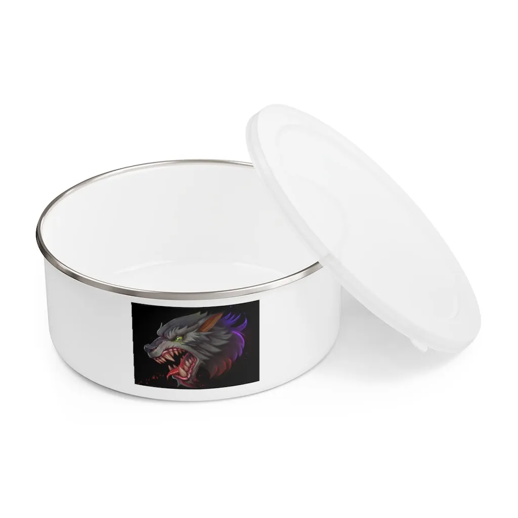 Wolf Enamel Bowl