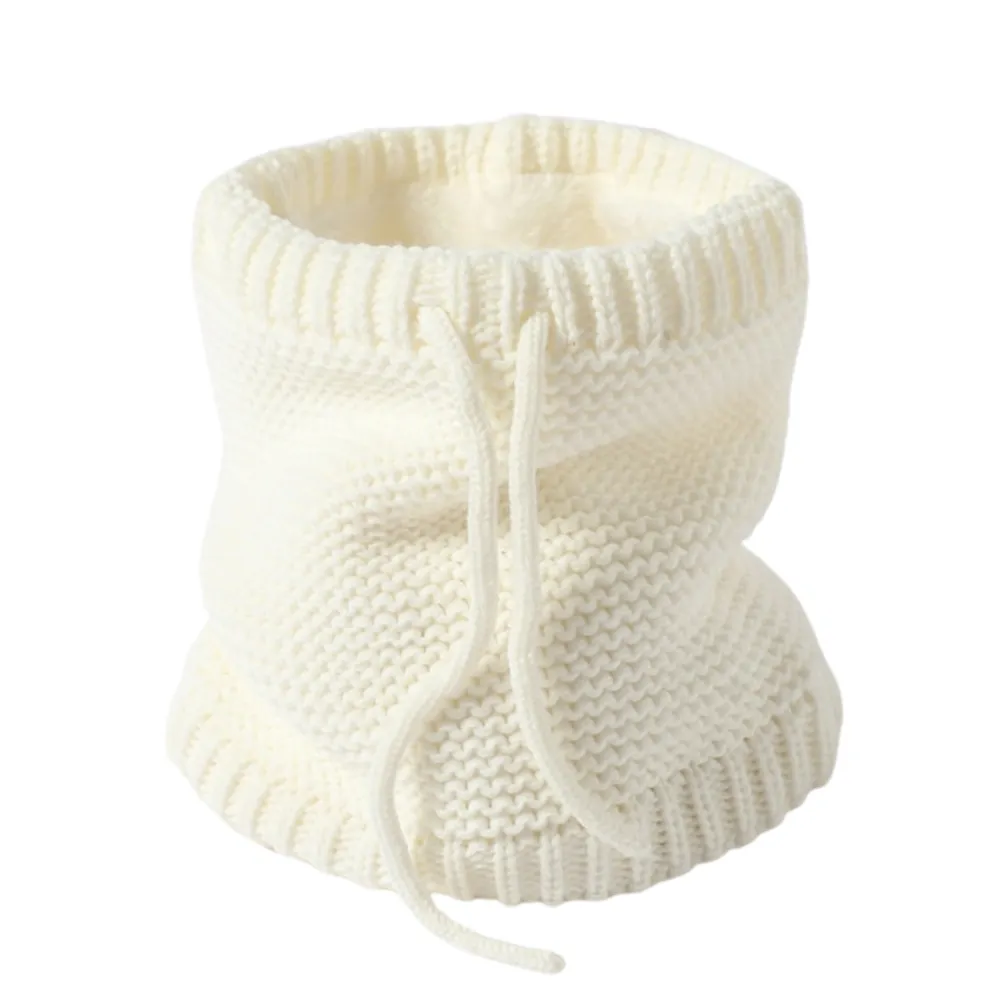 Women's knitted winter ring scarf neck cover soft thick fur