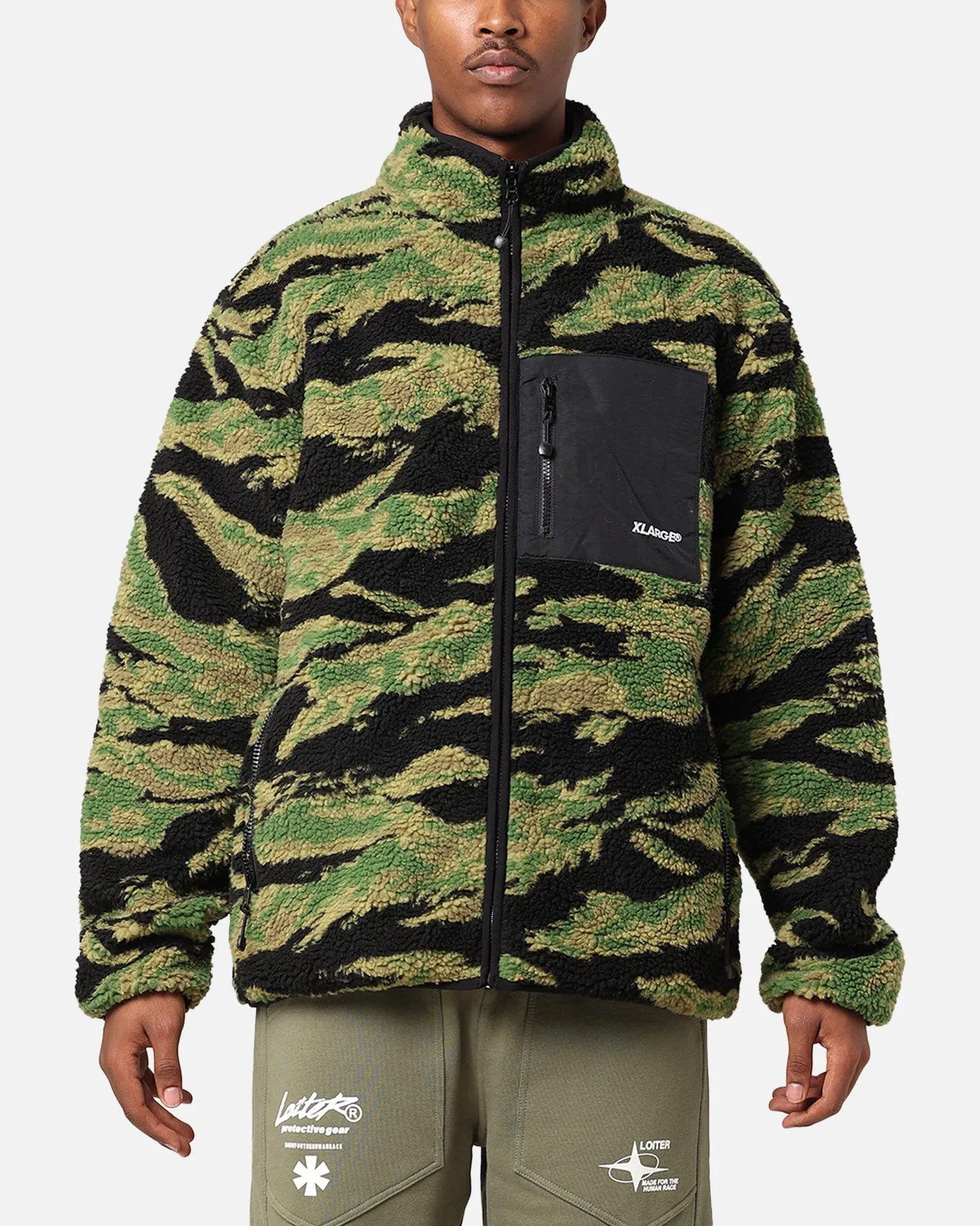 X-Large Reversible Sherpa Jacket Black/Camo