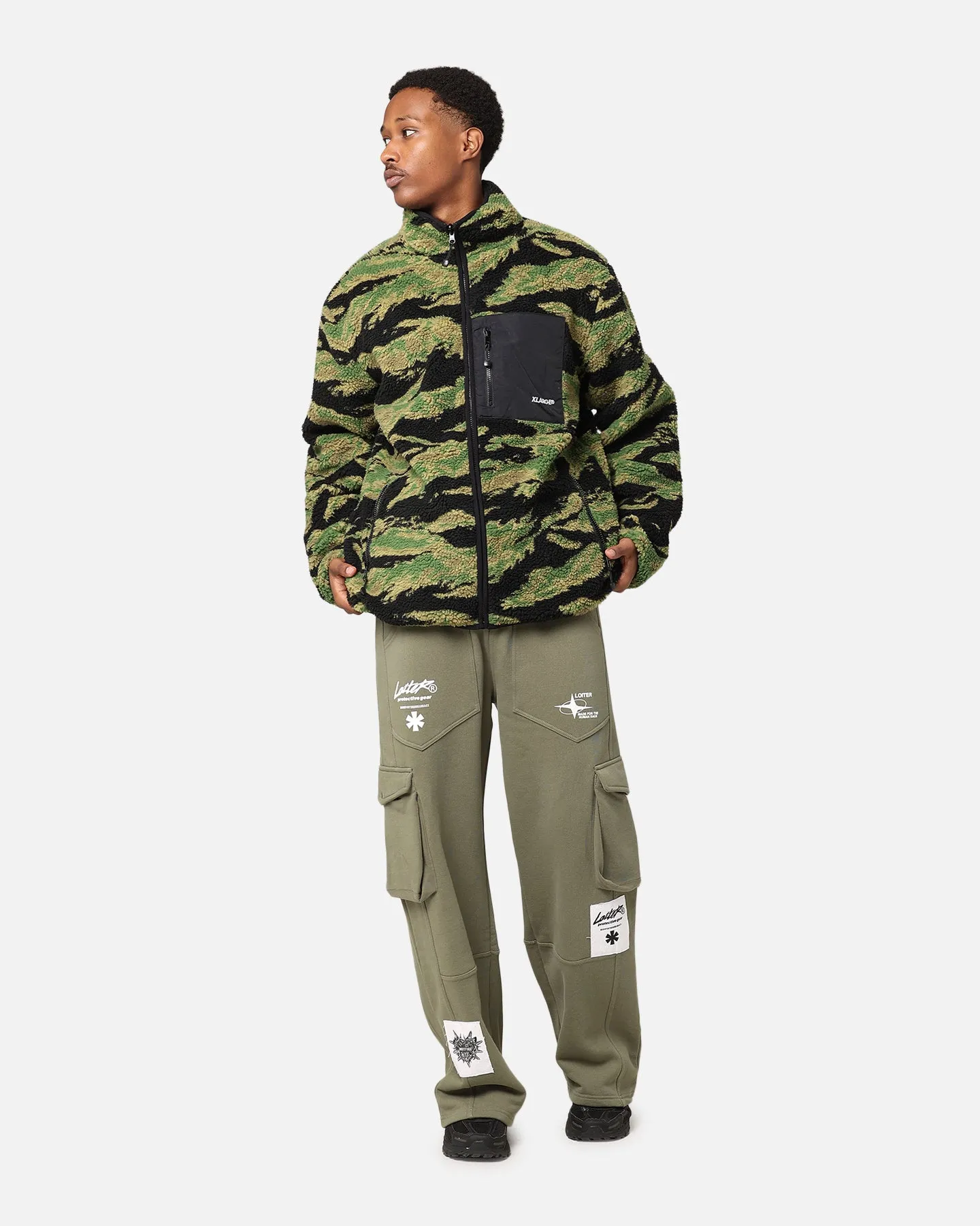 X-Large Reversible Sherpa Jacket Black/Camo