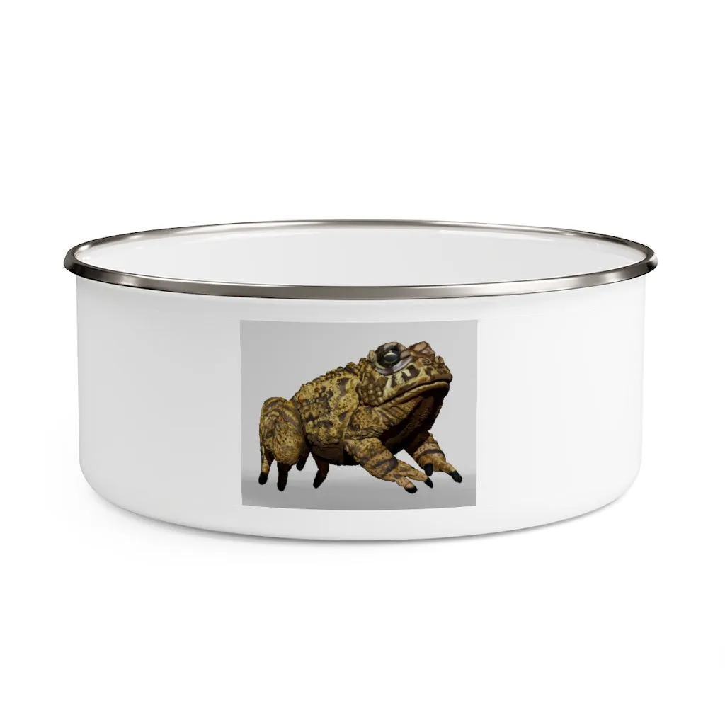 Yellow Toad Enamel Bowl
